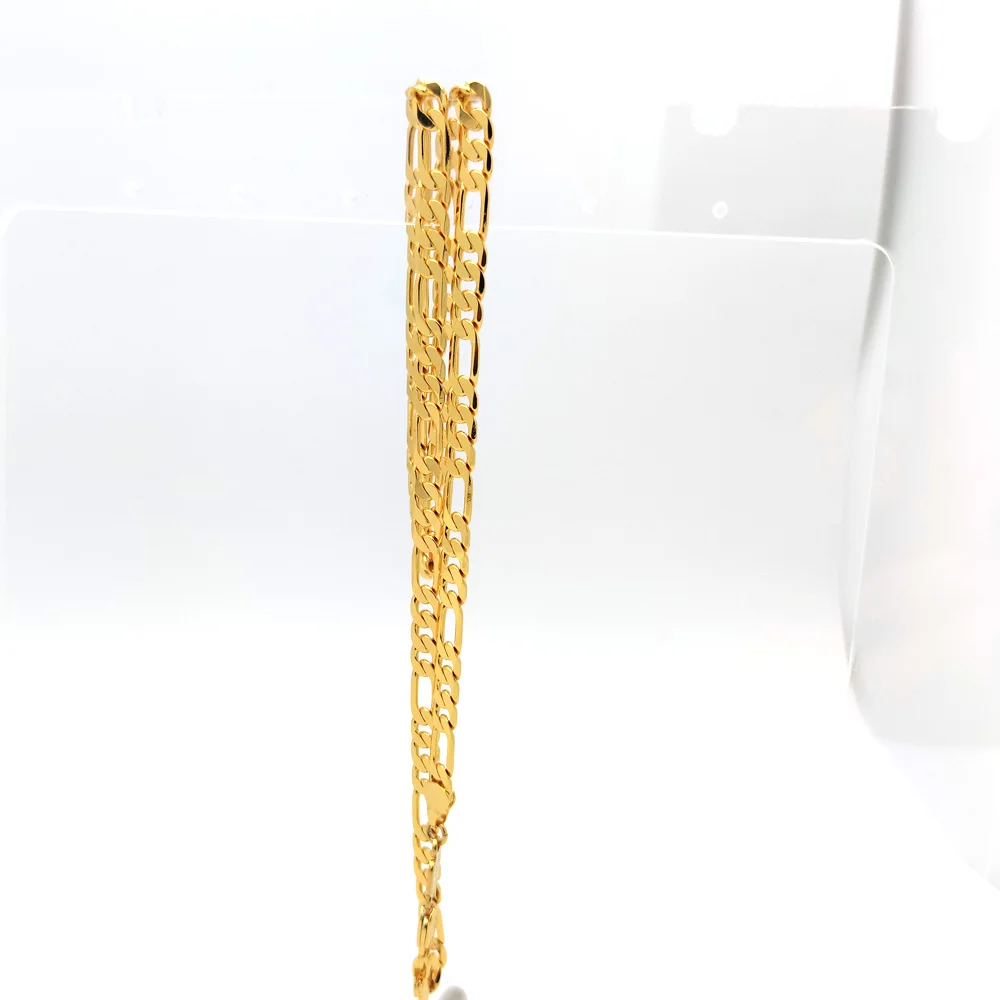 Italian  Fine Figaro Link Chain Necklace  6mm 20