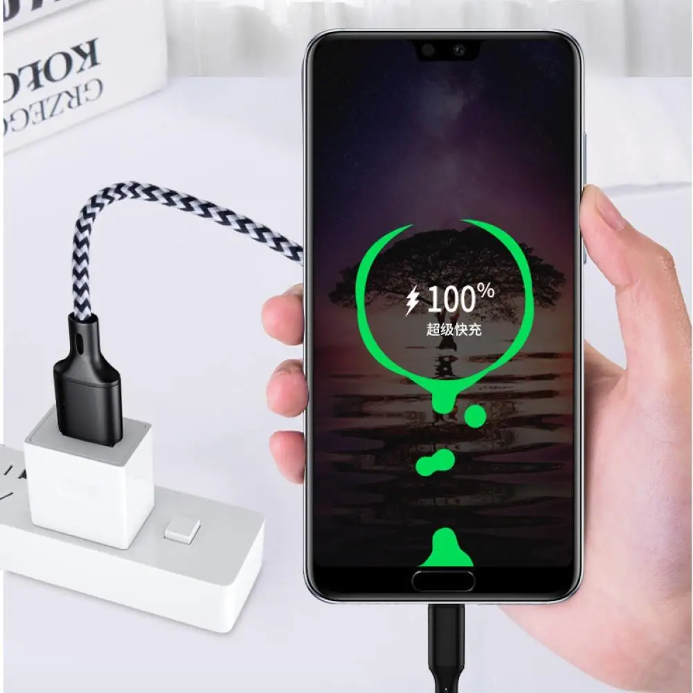 USB C Cable Long 10ft USB Type C 5A E Mark 100W PD Fast Charging Nylon Braided Cord for Laptop
