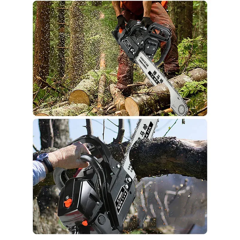 RU 11.8 KW Gasoline chainsaw chainsaw round wood logs high-power logging saws portable garden tools chain saw logging saws