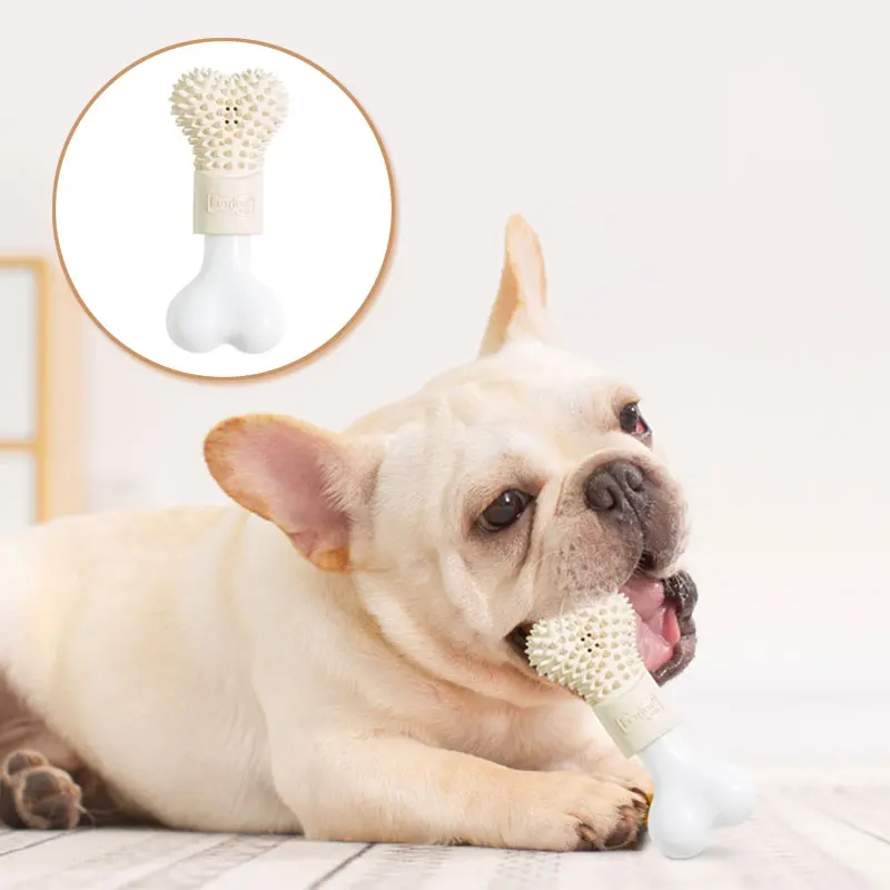 

Nylon Dog Chew Toy Rubber Bone Shape Pet Products for Small Medium Dog Funny Bite Resistant French Bulldog Accessories Dog Stuff