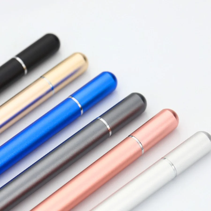 Metall Disc Tipps Hohe Kunden Logo Touch Stift Präzision 2 in 1 Stylus Stift für Handy