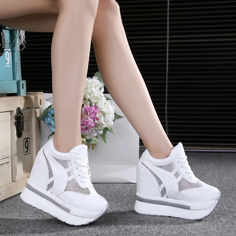 ladies wedge sneakers high top casual shoes women platform sneakers women shoes trainers women footwear heels zapatillas mujer