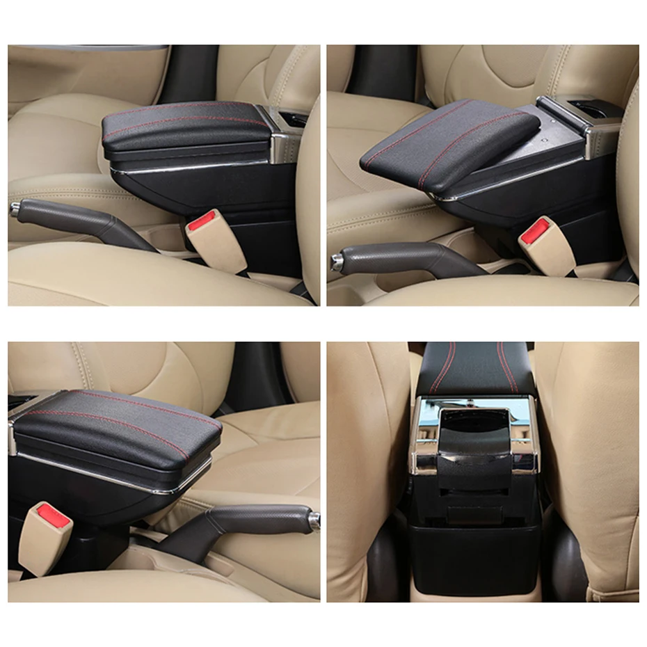 Car Armrest For Hyundai Accent RB Solaris 2011-2016 Centre Console Storage Box Arm Rest Rotatable 2012 2013 2014 2015