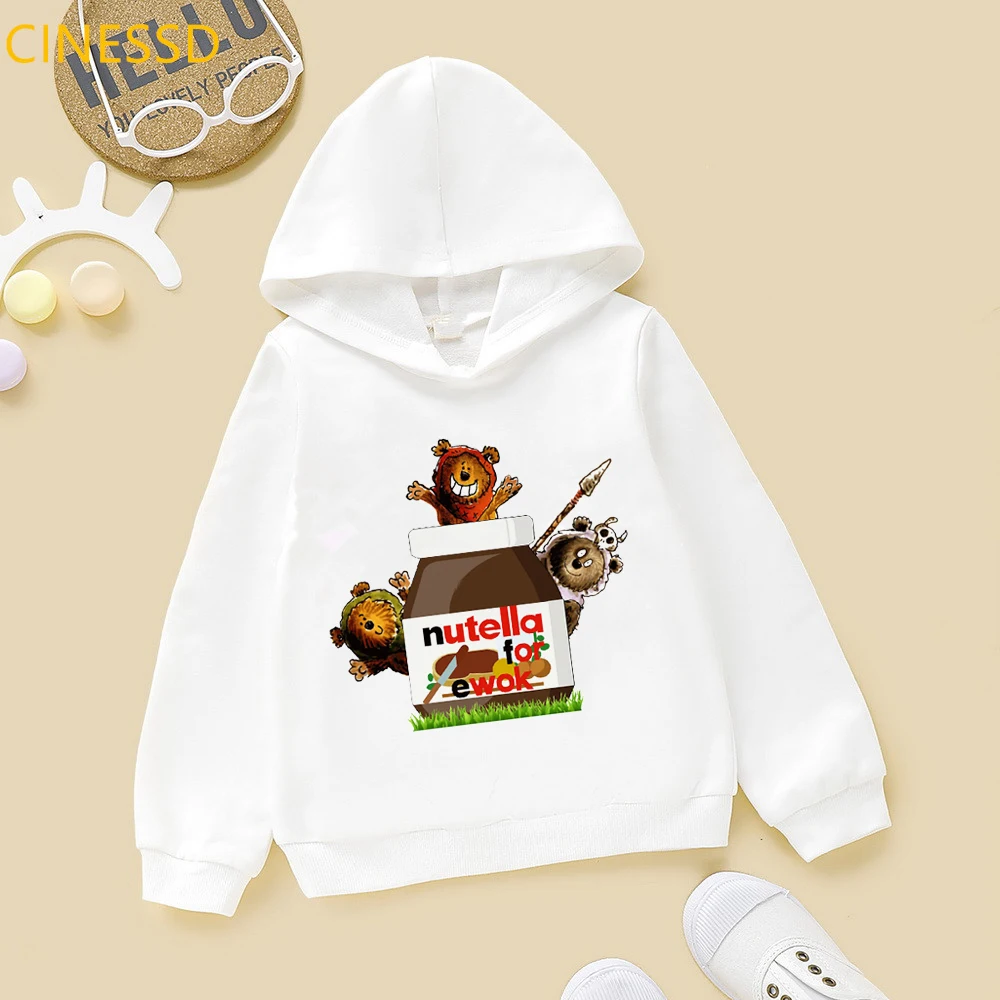 Cute Nutella Cat Cartoon Print Hoody Kids Clothes Funny Sweatshirt For Girls/Boys Harajuku Kawaii Winter Children Clothing Coat