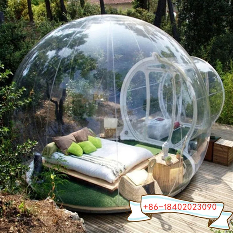 Free Fan Inflatable Bubble House 3M Dia Outdoor Bubble Tent For Camping PVC Bubble Tree Tent/Igloo Tent