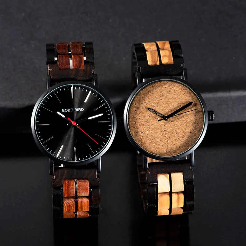 BOBO BIRD Wood Watches Mens 2020 NEW Fashion Quartz Wristwatch Customize Wooden Gift West Watch Box Clock Male relogio masculino