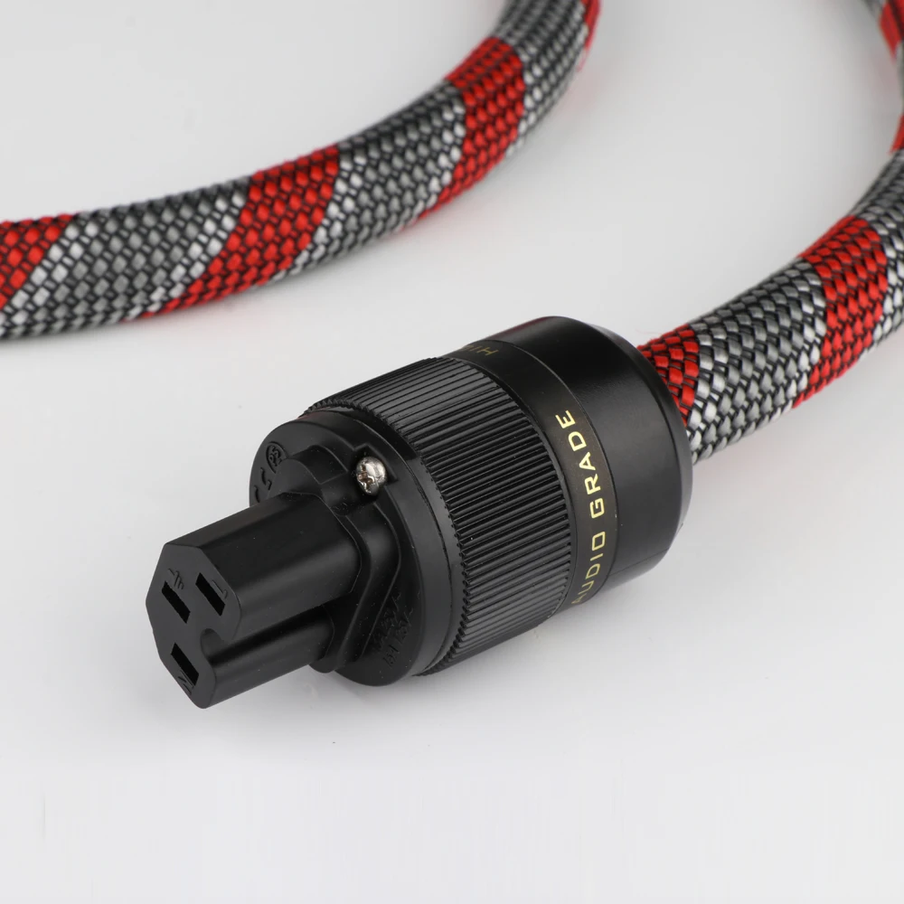 كابل طاقة HI End سلك طاقة الاتحاد الأوروبي مع قابس أوروبي مطلي بالذهب لمكبر الصوت ومشغل HIFI Audiophile خط طاقة التيار المتردد الأوروبي