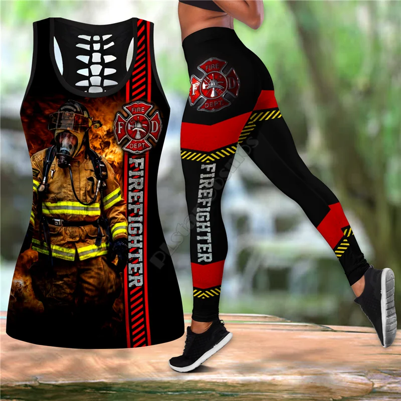 Canada Floral Skull Combo Outfit Leggings and Hollow out Tank Top Suit Sexy Yoga Fitness Soft Legging Summer Women For Girl