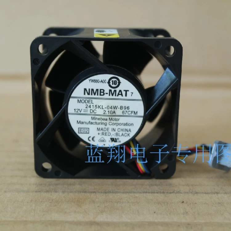 

NMB-MAT 2415KL-04W-B96 E02 DC 12V 2.10A 60x60x38mm 4-Wire Server Cooling Fan