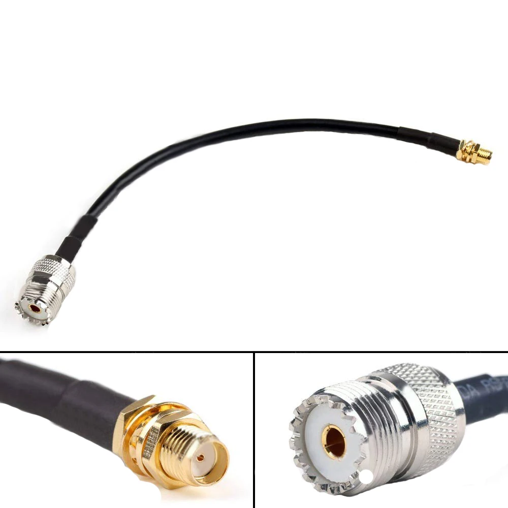 SMA Female to UHF SO239 PL259 Female RG58 Adapter Cable