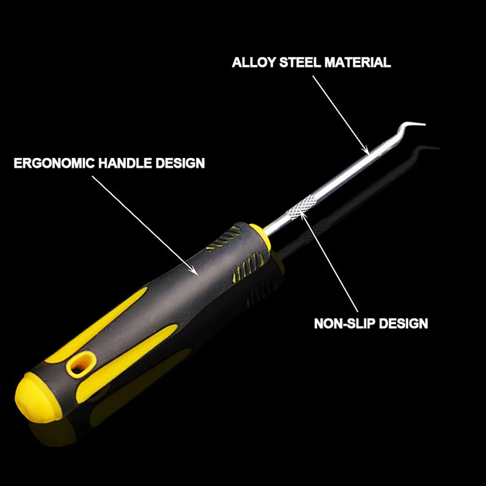 Set di prelievo di ganci per riparazione auto, paraolio, rimozione O-ring, utensile manuale, 4 pezzi, 9 pezzi, set di pulizia per bombole d'aria, strumenti, paraolio, vite, estrattore