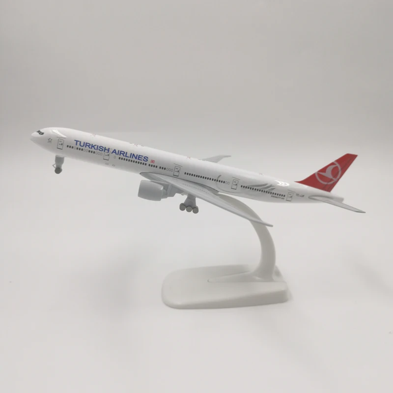 Jason Tutu 20Cm Turkish Airlines Boeing B777 Vliegtuig Modelvliegtuigen Klm B7471:300 Schaal Diecast Metalen Eva Air B747 Vliegtuig