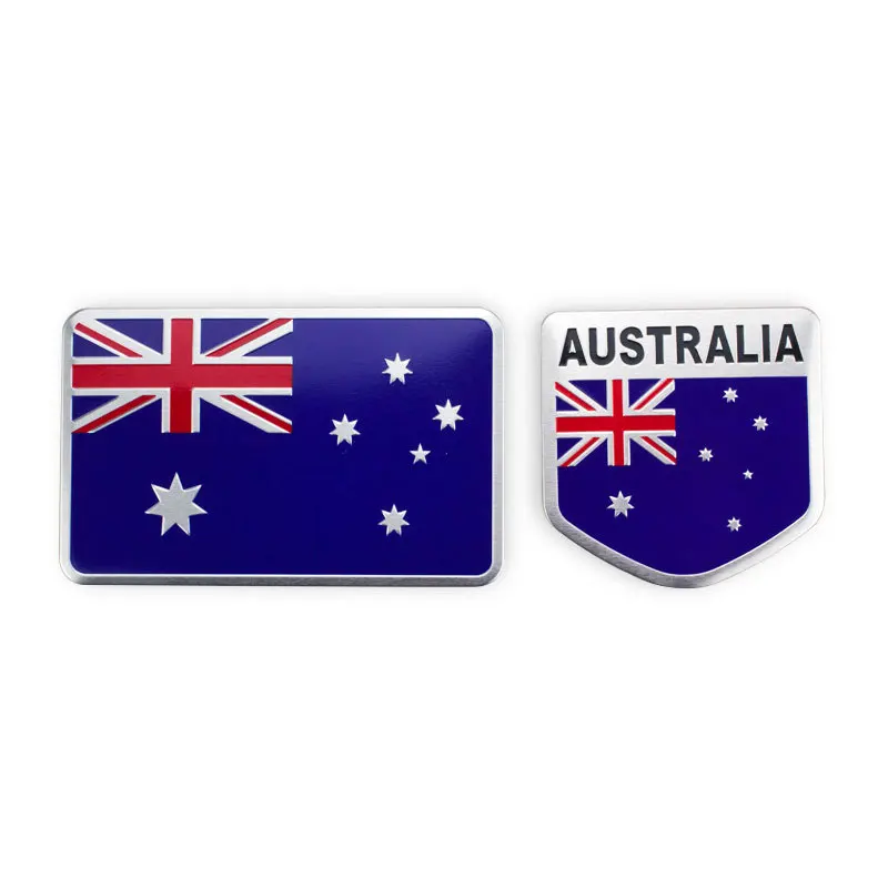 

1 Pcs Car Accessories 3D aluminum alloy metal AUSTRALIA emblem badge Sticker Australian Flag Badg universal