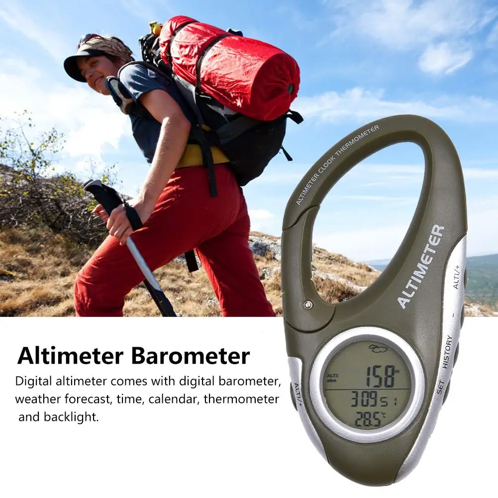 Multi-function Digital LCD Compass Altimeter Thermometer Weather Monitor For Climbing Camping Outdoor Altimeter