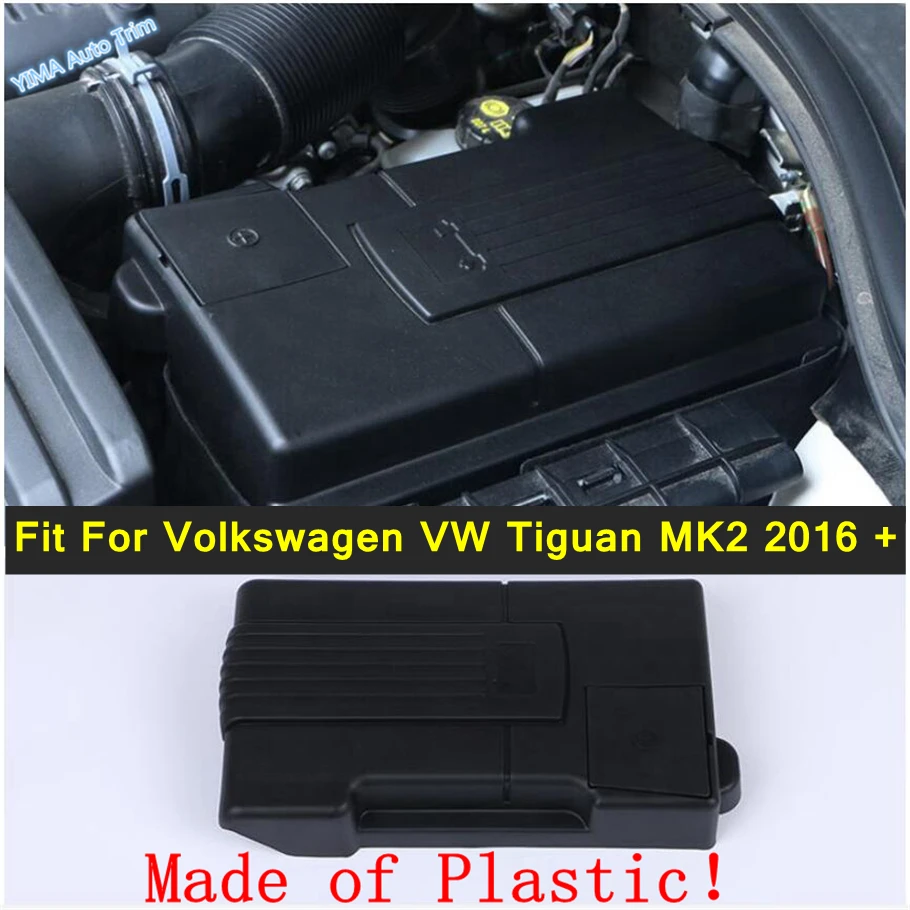 

Engine Battery Anode Negative Electrode Protection Cap Cover Trim For Volkswagen VW Tiguan MK2 2016 - 2022 Plastic Accessories