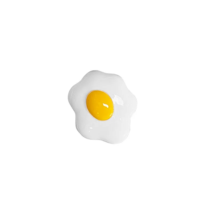 Poached Egg Brooches for Women Cute Cartoon Egg Perfect Breakfast Colorful Jewelry Jackets Badges Accessorie Gift