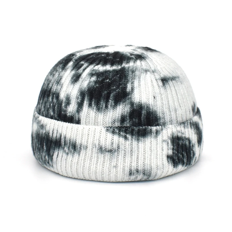 WZCX Tie Dye Unisex Keep Warm Personality Skullies Beanies Elasticity Autumn Winter Fashion New Ski Cap Beanie