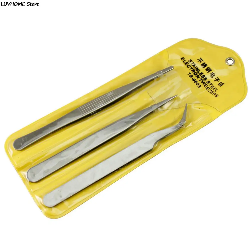 New Multifunction Repair Precision Assembly Set Tool Silver Safe Stainless Steel Tweezers Repairing Maintenance Tools