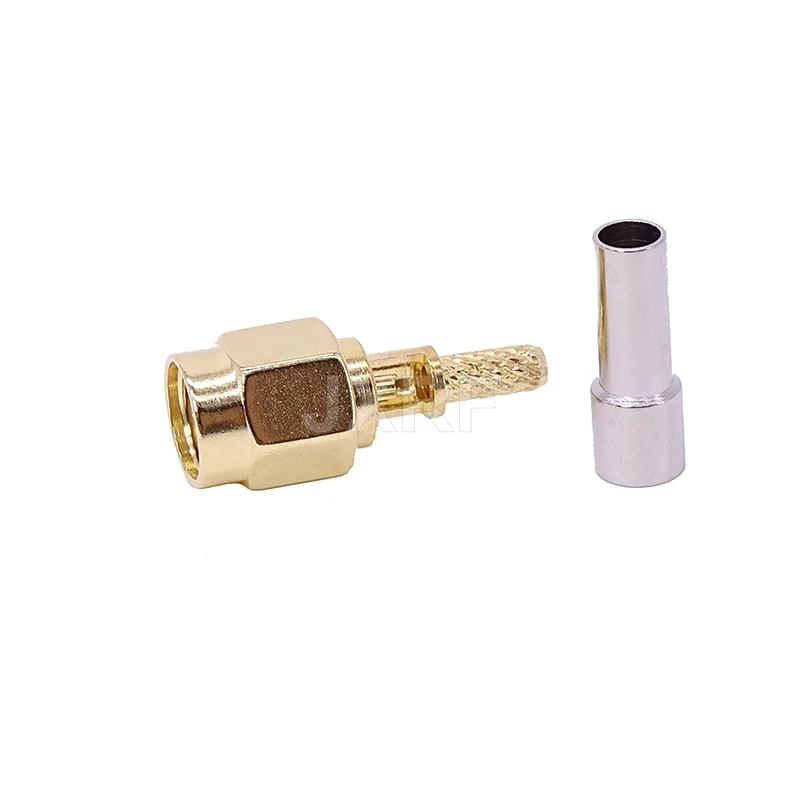 JX 10PCS SMA Connector SMA Male Plug Crimp for RG316 RG174 RG178 RG179 LMR100 Coaxial Cable fast ship