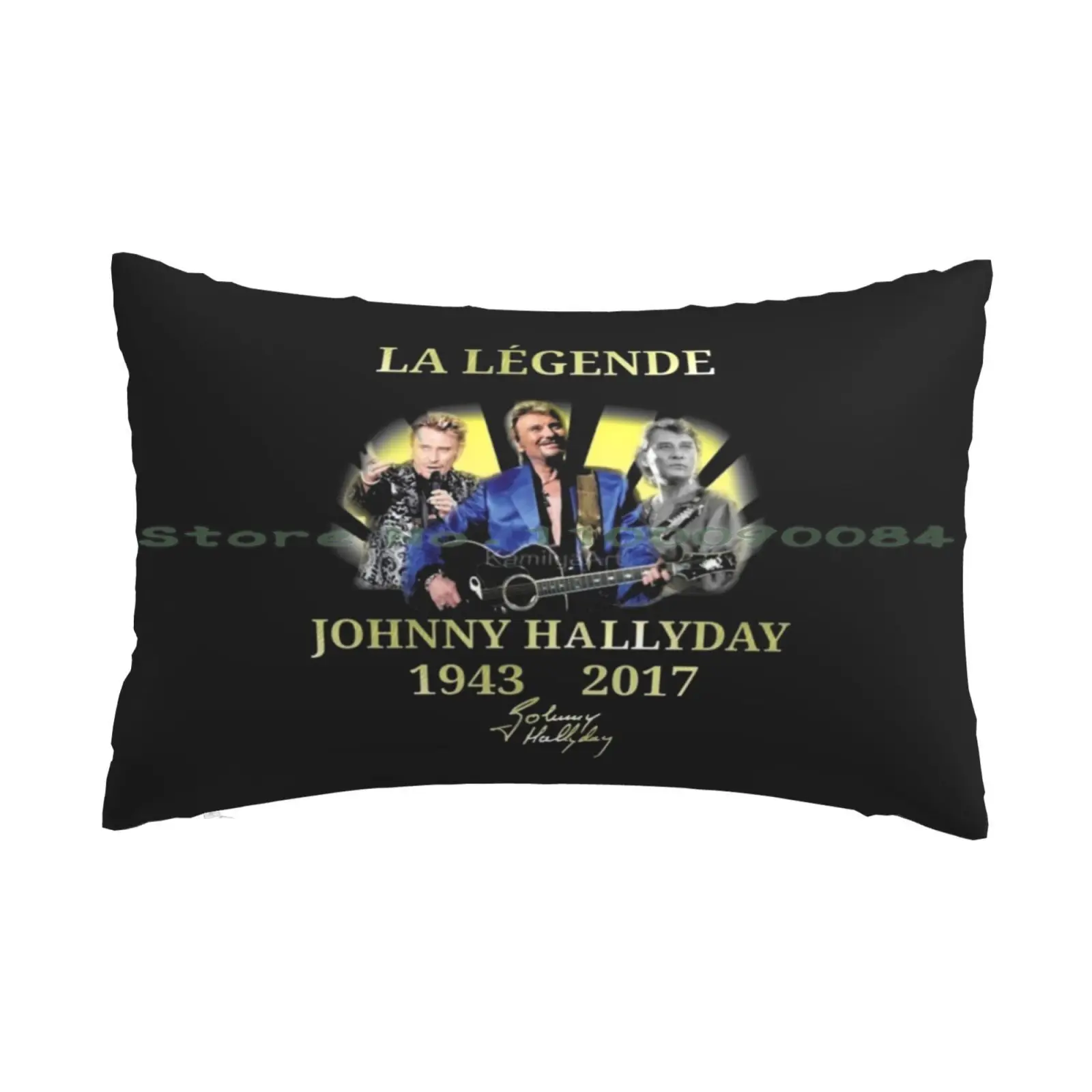 Johnny Hallyday Pillow Case 20x30 50*75 Sofa Bedroom Myspace Tom Social 2000s Scene Kid Emo Internet Millennial Long Rectangle