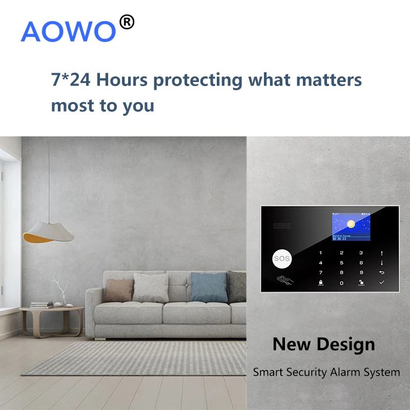 WiFi Alarm Tuya Wireless Security Alarm 4G Support Amazon Alexa Google Home Voice Control With RFID SOS IP Camera GSM Alarm Home