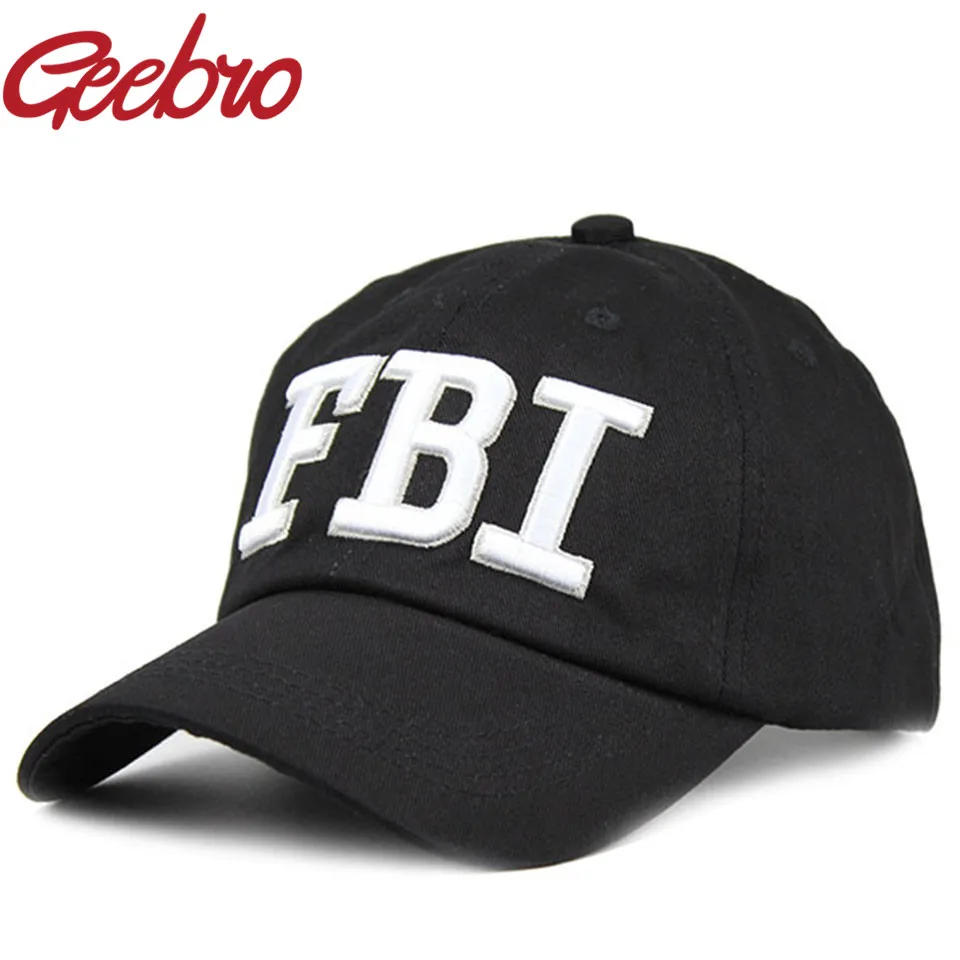 Geebro kadın moda serin FBI polis Snapback beyzbol kapaklar erkekler marka Unisex ordu spor koşu rahat yeni yaz güneş şapkaları