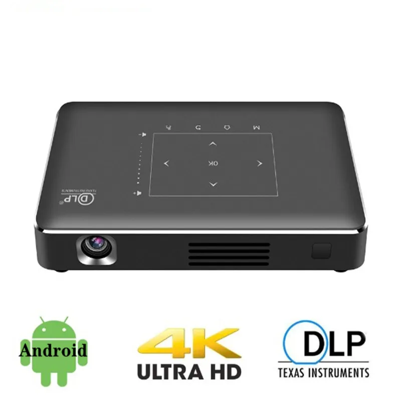 AYISA 2GB+16GB P10 II Mini 4K projector android 6.0 Dual 2.4G 5G wifi Bluetooth smart proyector full hd 1080p video game Beamer