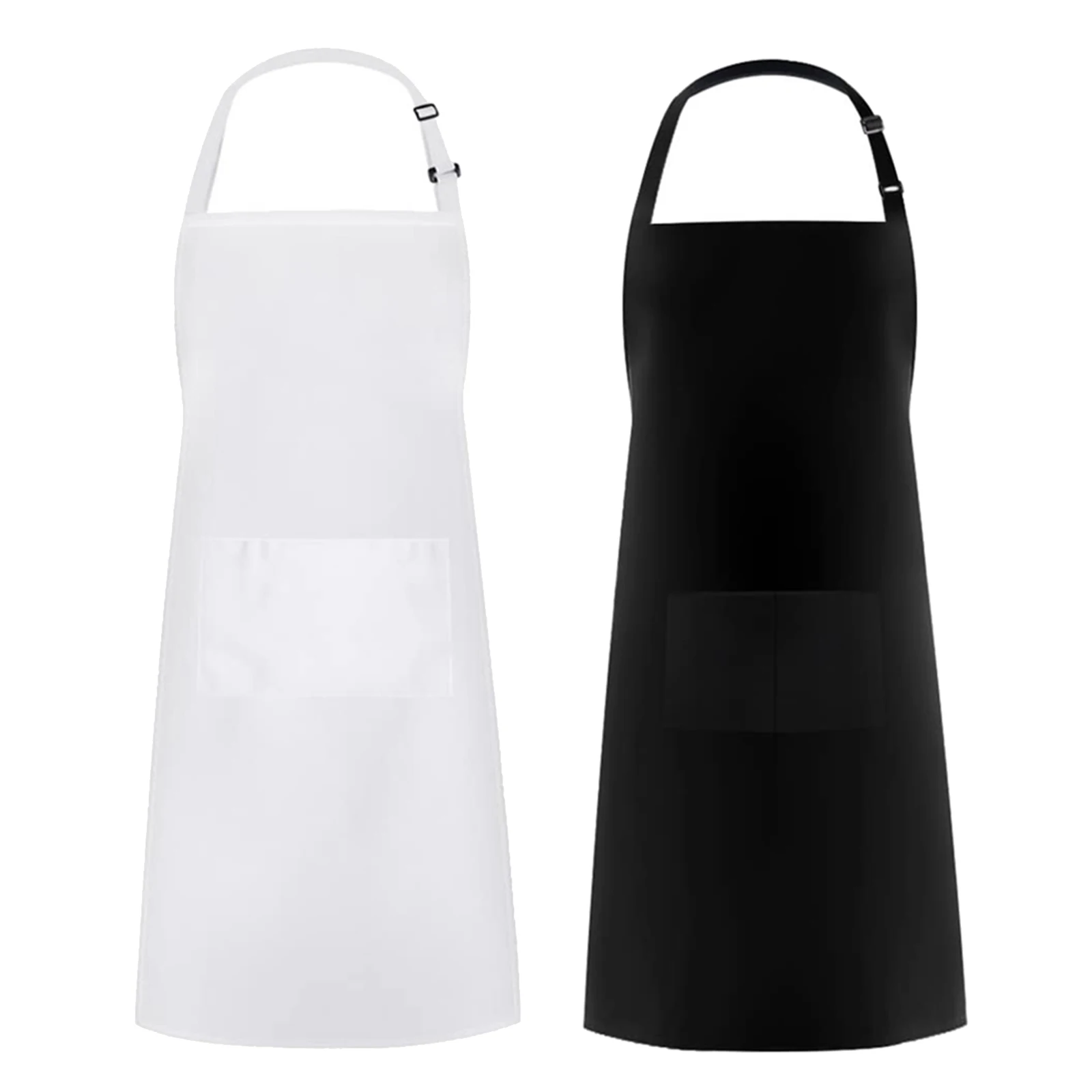 Large Apron with Front Pocket Cooking Cotton for Women Men Waterproof Oil-proof Cooking Apron BBQ Comfortable Kitchen Clothes