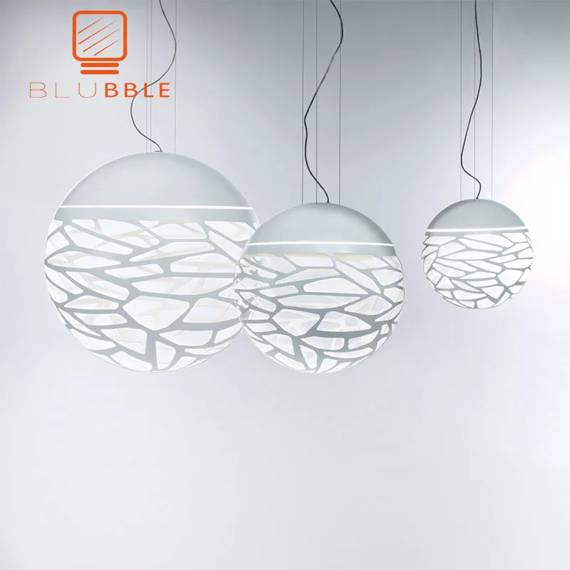 BLUBBLE Studio Key Pendant Lights Hollow Modern Light White LED Novelty Puzzles Hotel Home Lighting