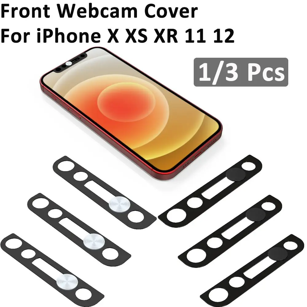 Front Camera Slider Webcam Cover Lens Sticker For iPhone X XS 11 12 ProMax Mini Phone Lens Privacy Cap Accessories