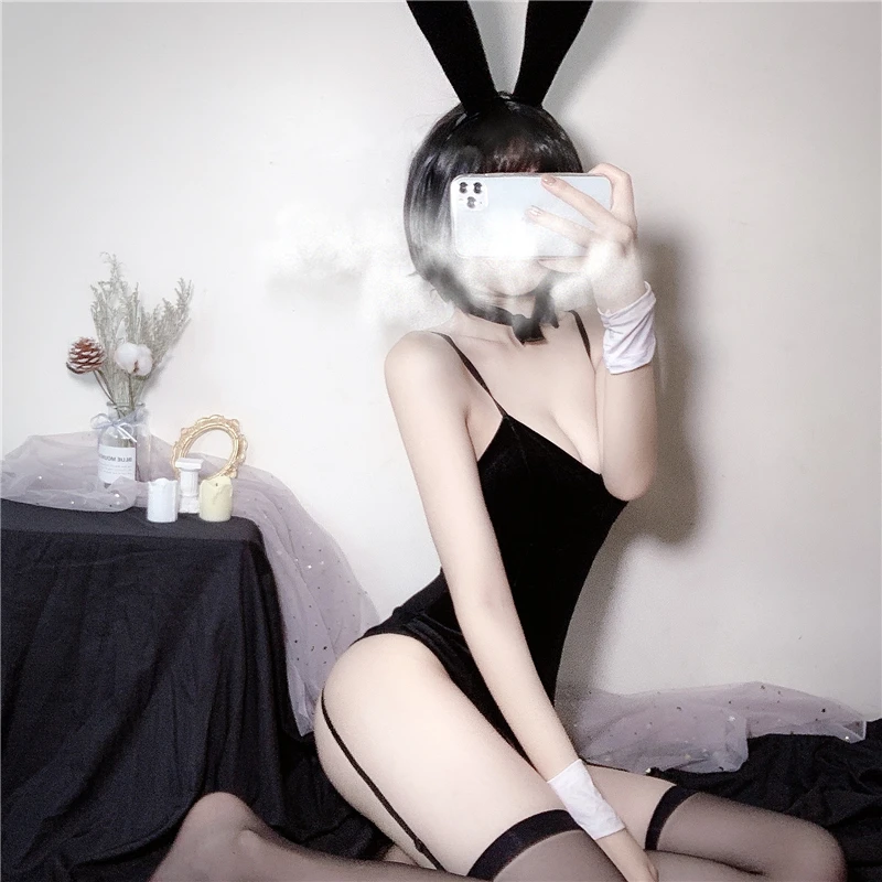 Private Photo Bunny Girl Sexy Lingerie Erotic Anime Cosplay Costumes Rabbit Bodysuit Sweet Gift for Girlfriend Exotic Apparel