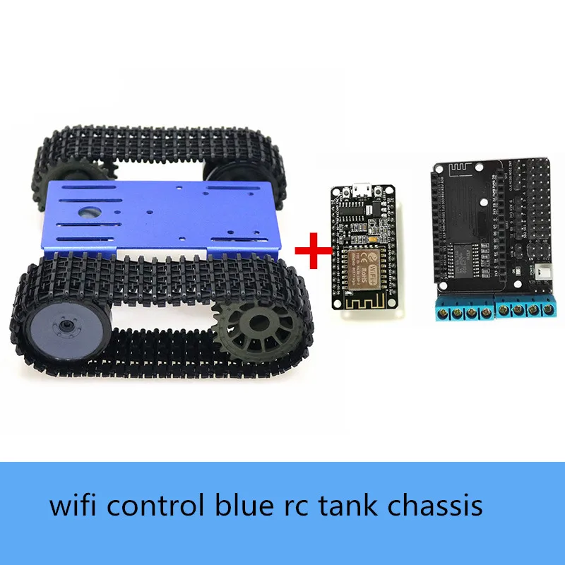 Châssis de réservoir Robot RC intelligent en métal, contrôle Wifi sans fil avec Kit de contrôleur NodeMCU, moteur DC 33GB-520, bricolage éducatif pour Arduino