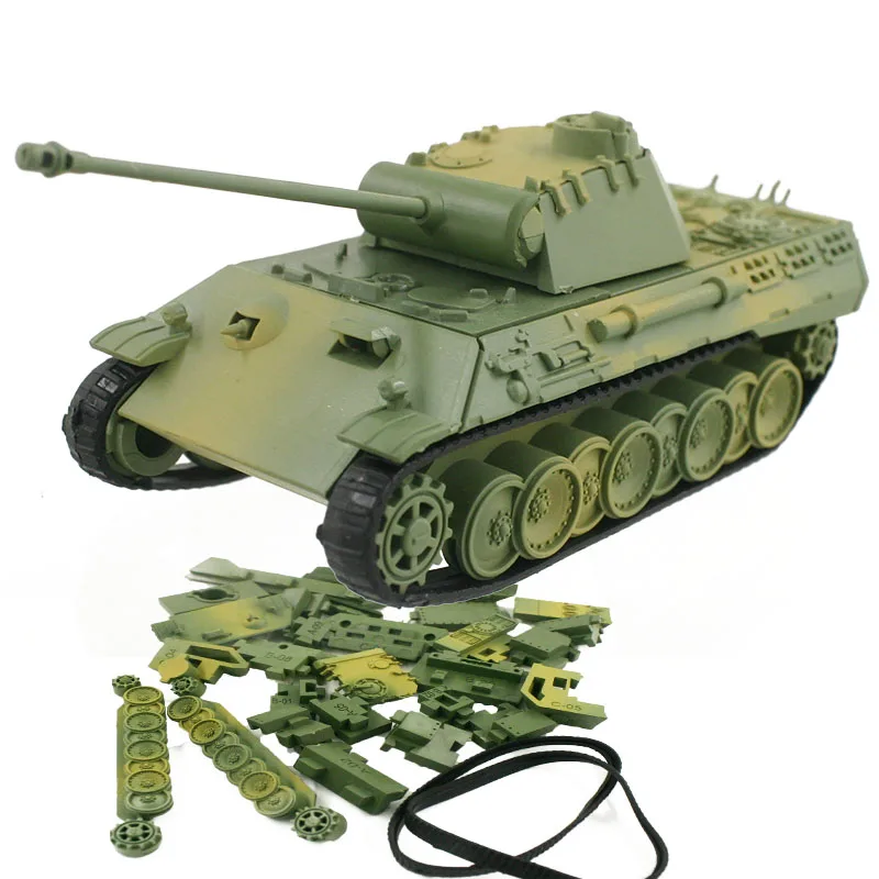 4D Different Tank Model Building Kits Military Assembly Educational Toys Home Decoration Crafts Panther Tiger Sturmtiger Assault