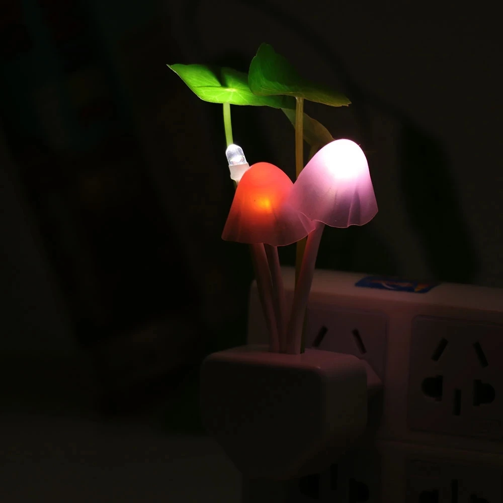 Automatic Light Control Lotus Leaf Mushroom Night Light Aquatic Mushroom Light Triangle Lotus Leaf Night Light Energy Saving