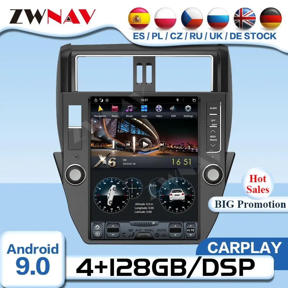 Tesa- Screen Android Video For Toyota Land Cruiser Prado 150 2014 2015 2016 2017 GPS Radio Receiver Audio Stereo Music Head Unit