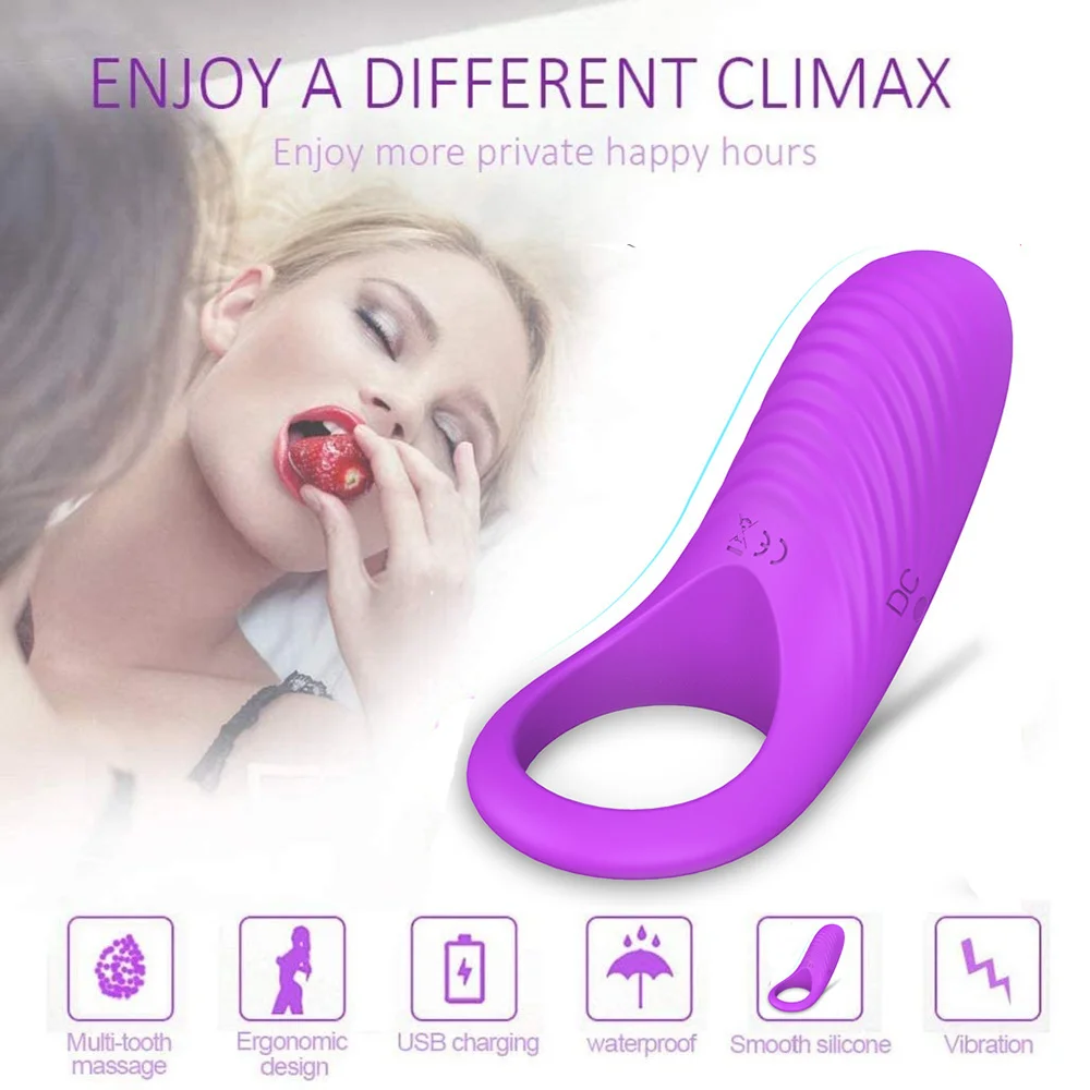 Wibrujący Penis pierścień mężczyźni Cockring łechtaczka stymulować wibrator opóźniony przedwczesny wytrysk pierścienie dorosłych zabawki erotyczne