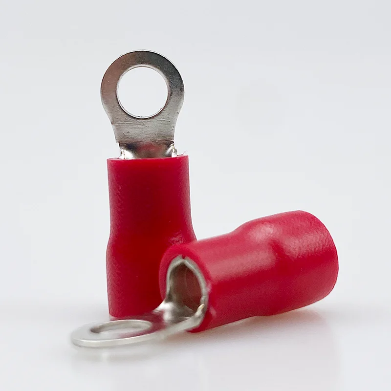 100Pcs/Set RV1 RV2 RV3 Isolierte Blau Ring Terminals Draht Kabel Elektrische Crimp Anschlüsse 16-14 AWG kit M1.25/M2/M 3,5