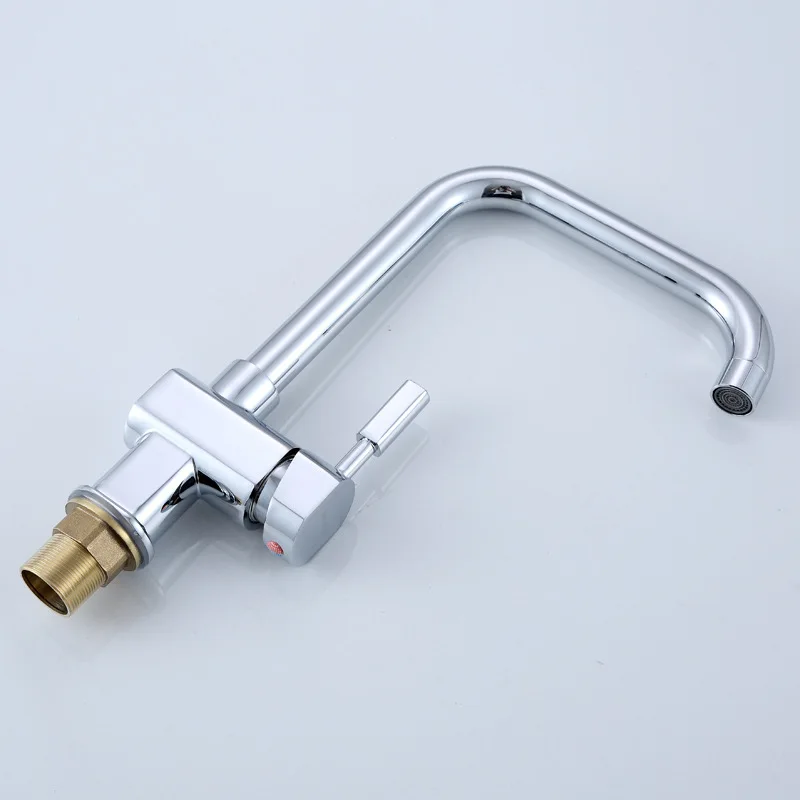 Kitchen Mixer Tap SDSN Seven Word Polished Chrome Kitchen Sink Faucets Quality Brass Kitchen Tap Zincl Alloy Kitchen Faucets