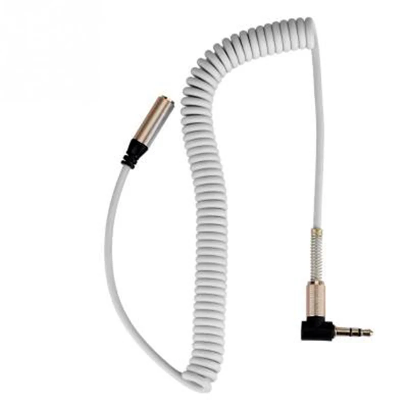 2020 Elbow Spring 3.5mm AUX Audio Extension Cable 3.5 Jack male to Female Audio Extender Cable Retractable Cable