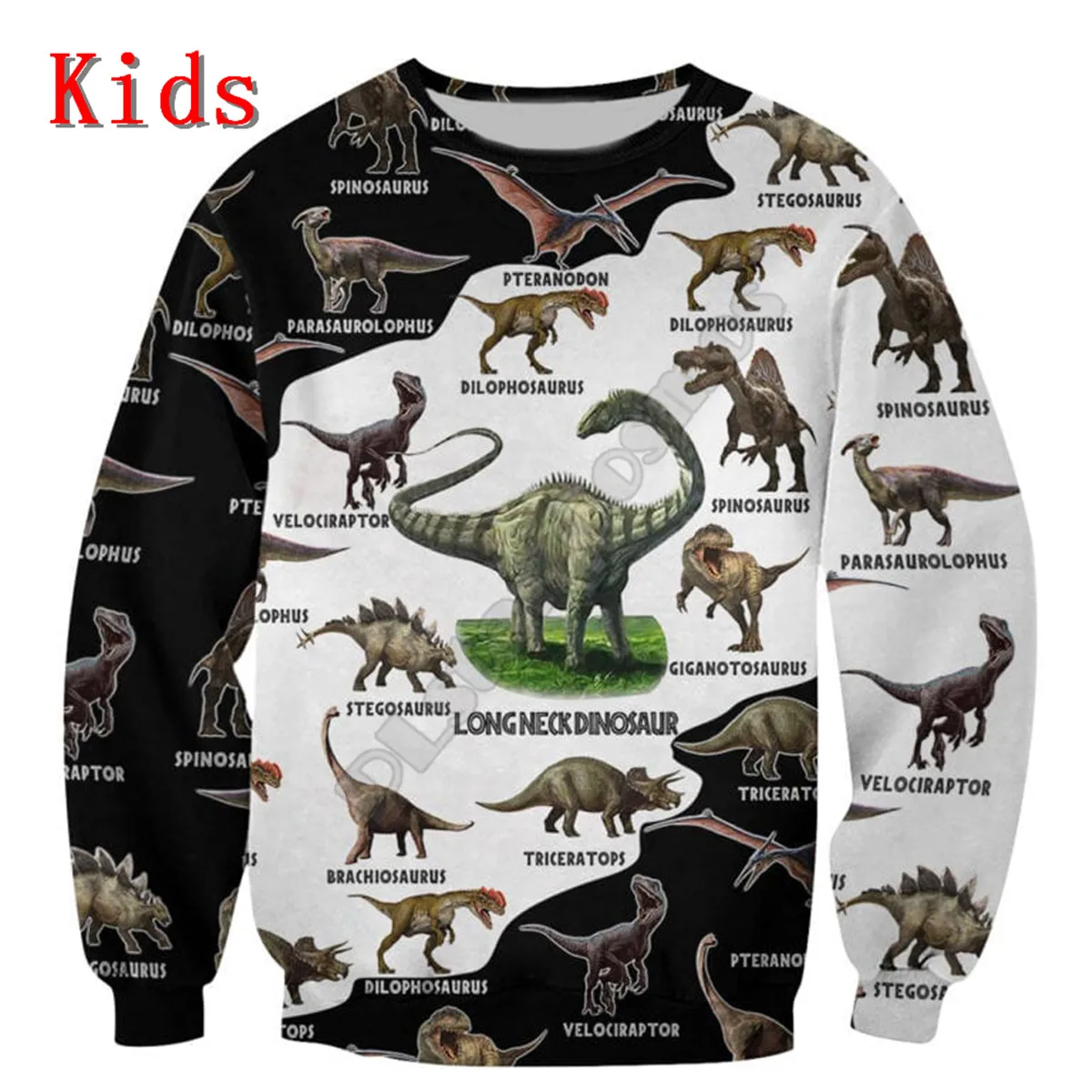 

Love Dinosaur Hoodies T-shirt 3D Printed Kids Sweatshirt Long Sleeve Boy For Girl Funny Animal Pullover 07