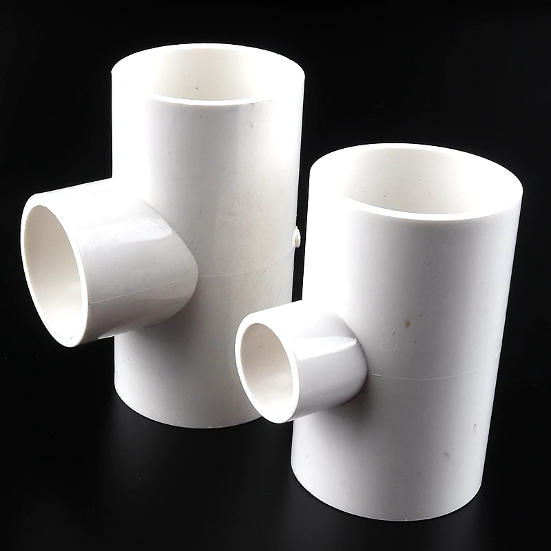 

63*25mm To 90*75mm White Reducing Tee Joints Garden Irrigation Fish Tank Supplie Water Pipe Connector PVC Aquariums Accessories