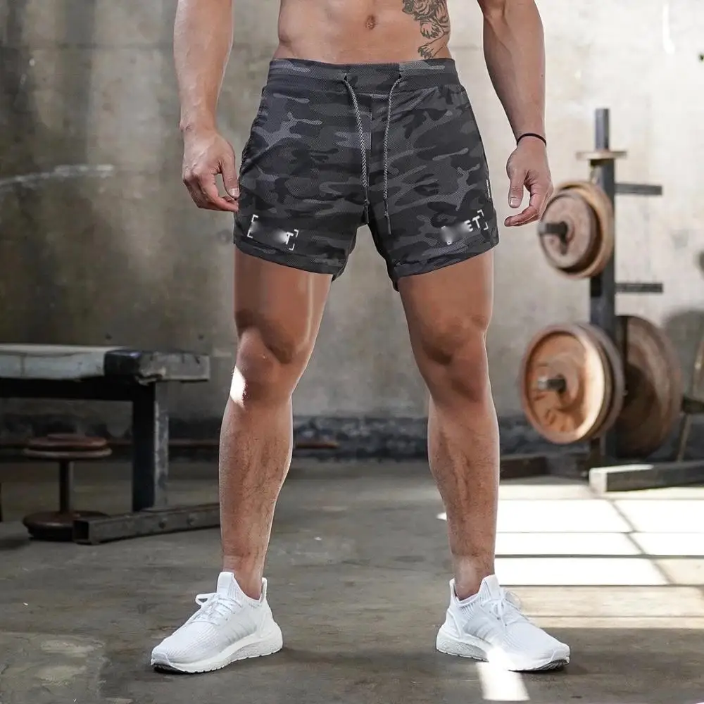 KE705M Muscle brothers mesh quick-drying casual sports shorts men's pants running breathable fitness five-point basketball pants