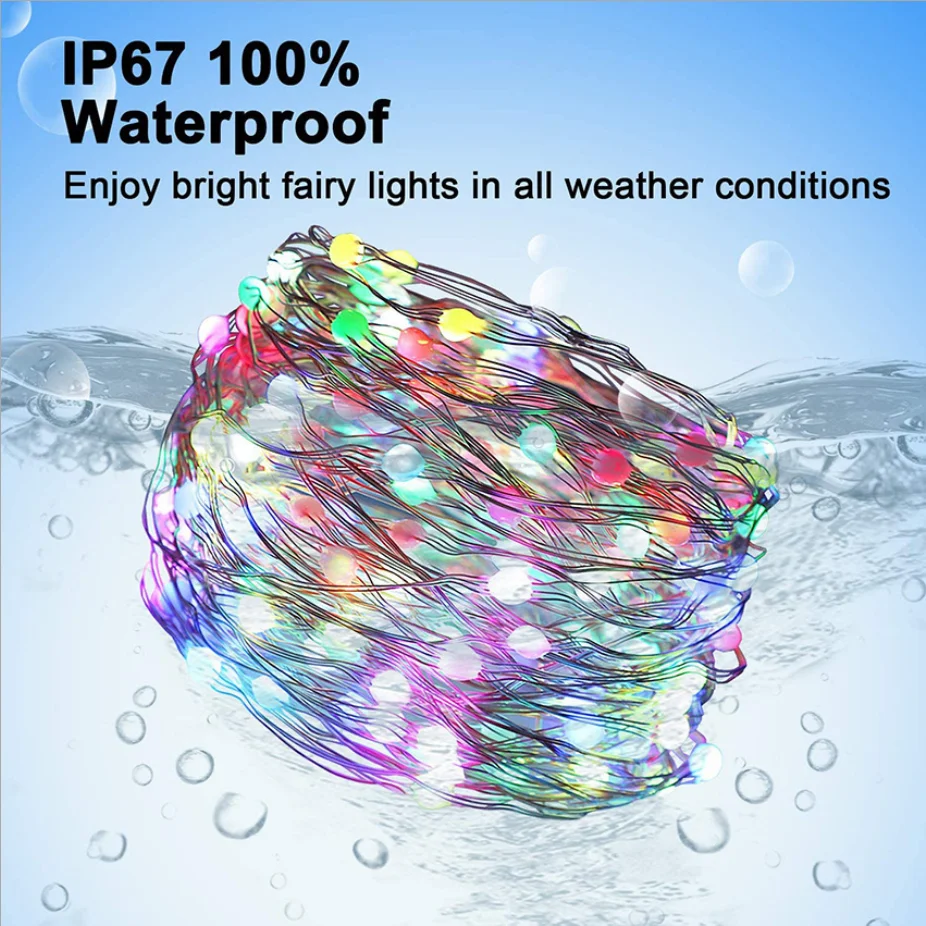 DC5V USB SK6812 LED String Christmas Lights For Bedroom WS2812B RGB Led Light Bluetooth Music Full Color Addressable Individuall