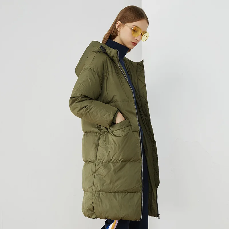 

Winter Jacket Women Down Coat Female Thick White Duck Down Jacket Woman Long Coats Warm Hooded Clothes 2020 Hiver DA85319