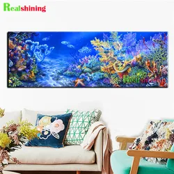Huge diamond painting Underwater Sea Fish Coral Reefs Marine Fish diamond embroidery full 3d cross stitch kids room decor N2412
