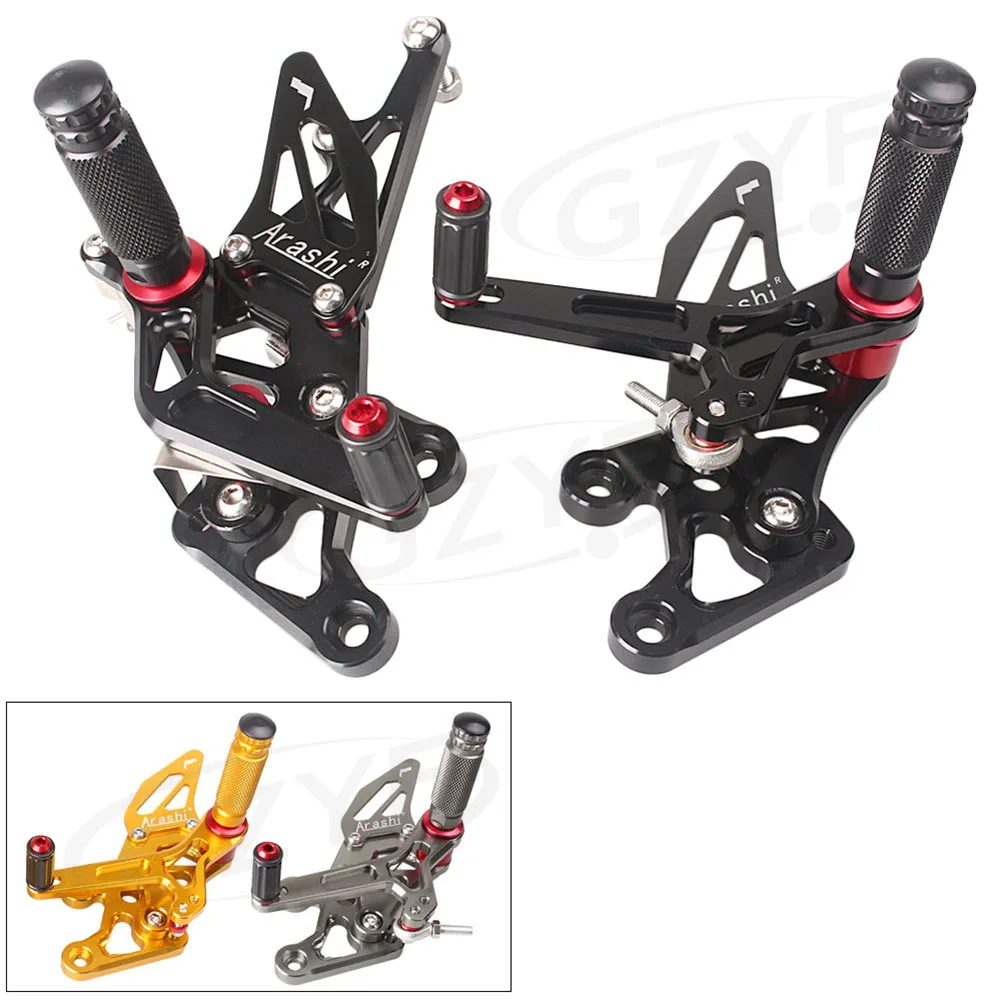 

Motorbike Adjustable Rear Set Footrest Foot Pegs Assembly For Yamaha FZ8 FZ1 All Years Universal Aluminum Motorcycle Accessories