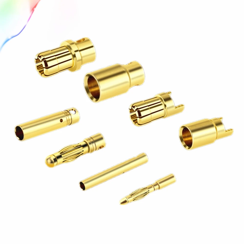 5 pair/lot 2/3/3.5/4/6/8mm Gold Copper Brushless Motor Banana Plug Bullet Connector Plated For ESC Battery