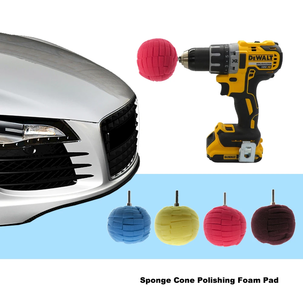 80mm Auto Wheel Polishing Sponge Used for Electric Drill Burnishing Ball Polishing Car Hub Buffing Sponge for Cleaning Car Body