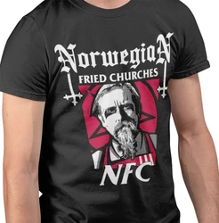 Camiseta Musical Mayhem Nfc de iglesias fritas, parodia, Burzum, Varg