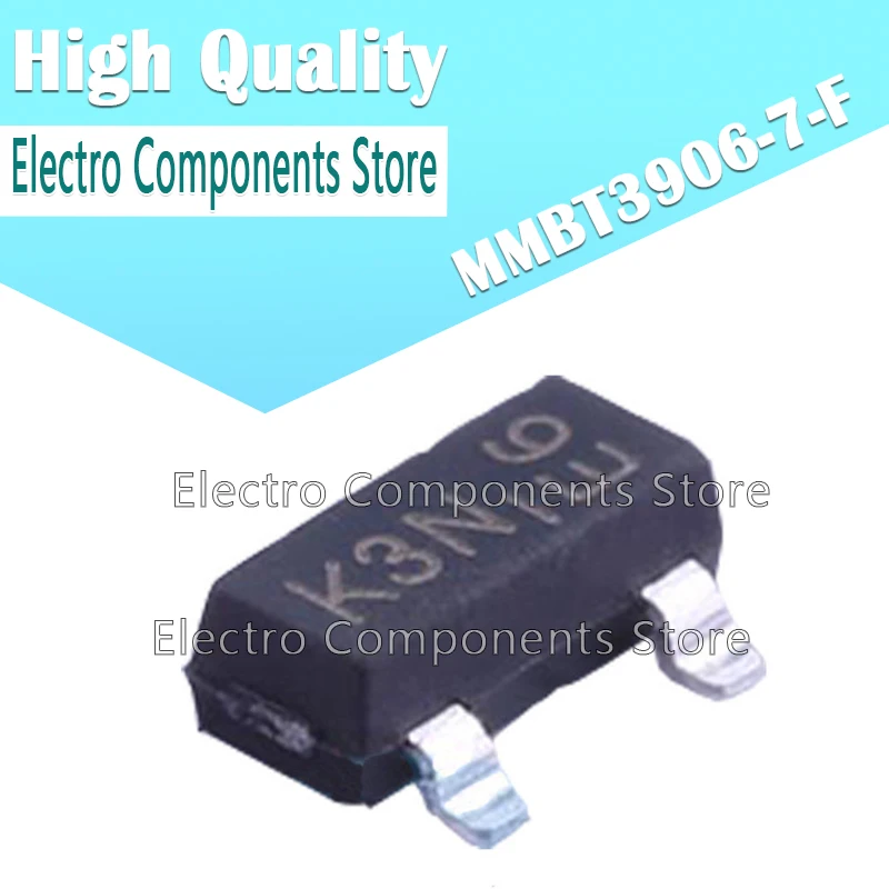 10 Pçs/lote MMBT3906-7-F SMD SOT23-3 (Marcação K3N) K3N Triode Transistor